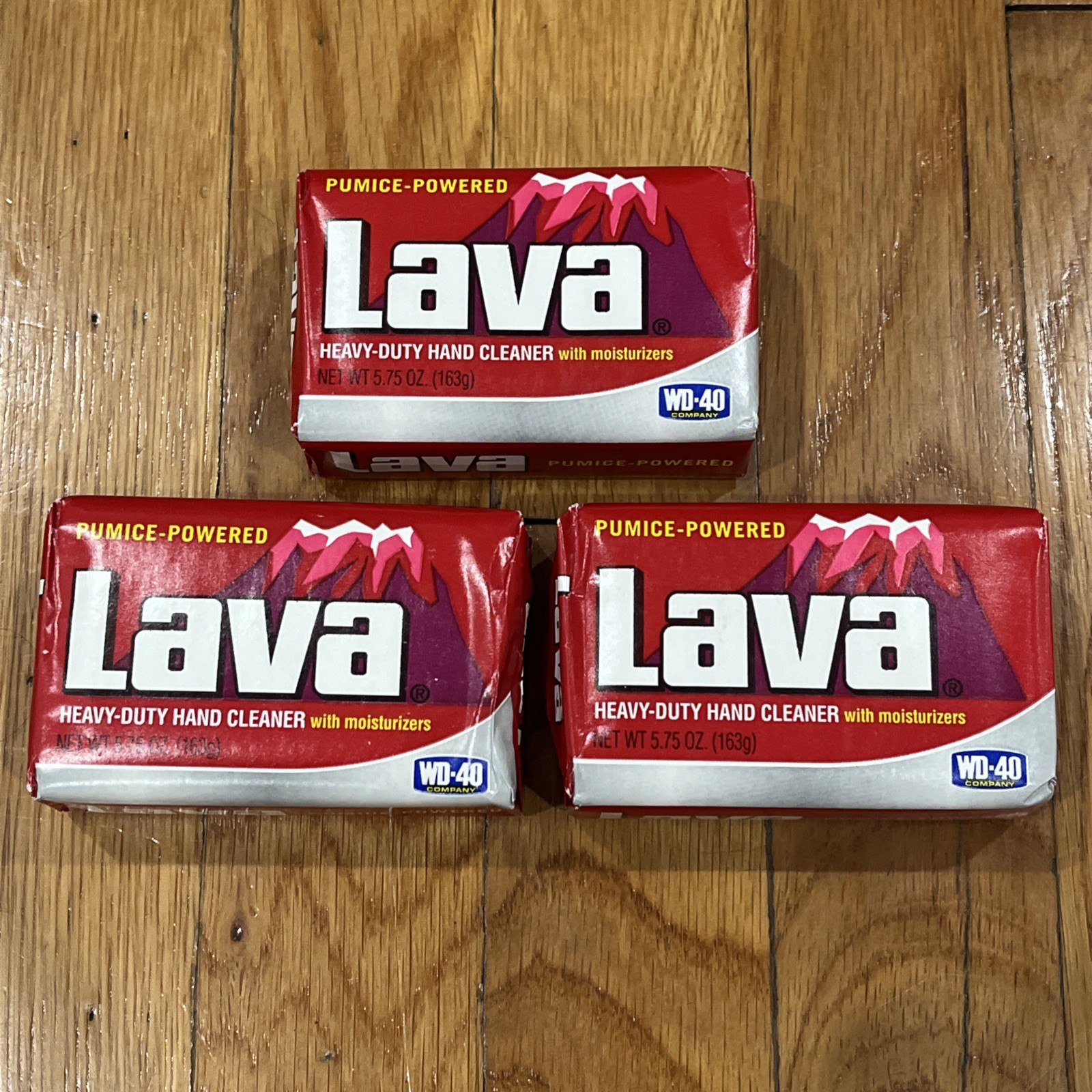 3 Lava Hand Soap 5.75 oz Bar Heavy Duty Pumice Powered Cleaner, WD40 *THREE*