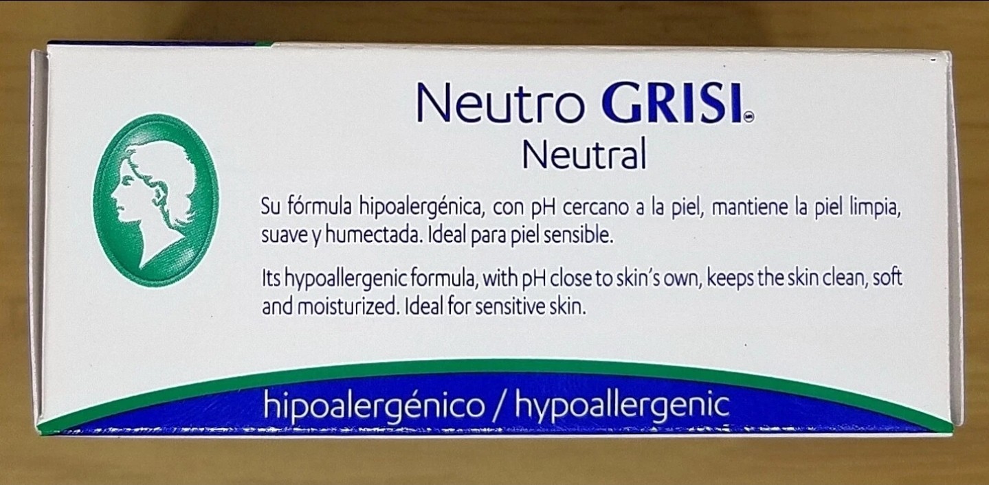 Neutro Grisi Neutral Soap 3.5oz Gentle Cleansing Bar for All Skin Types