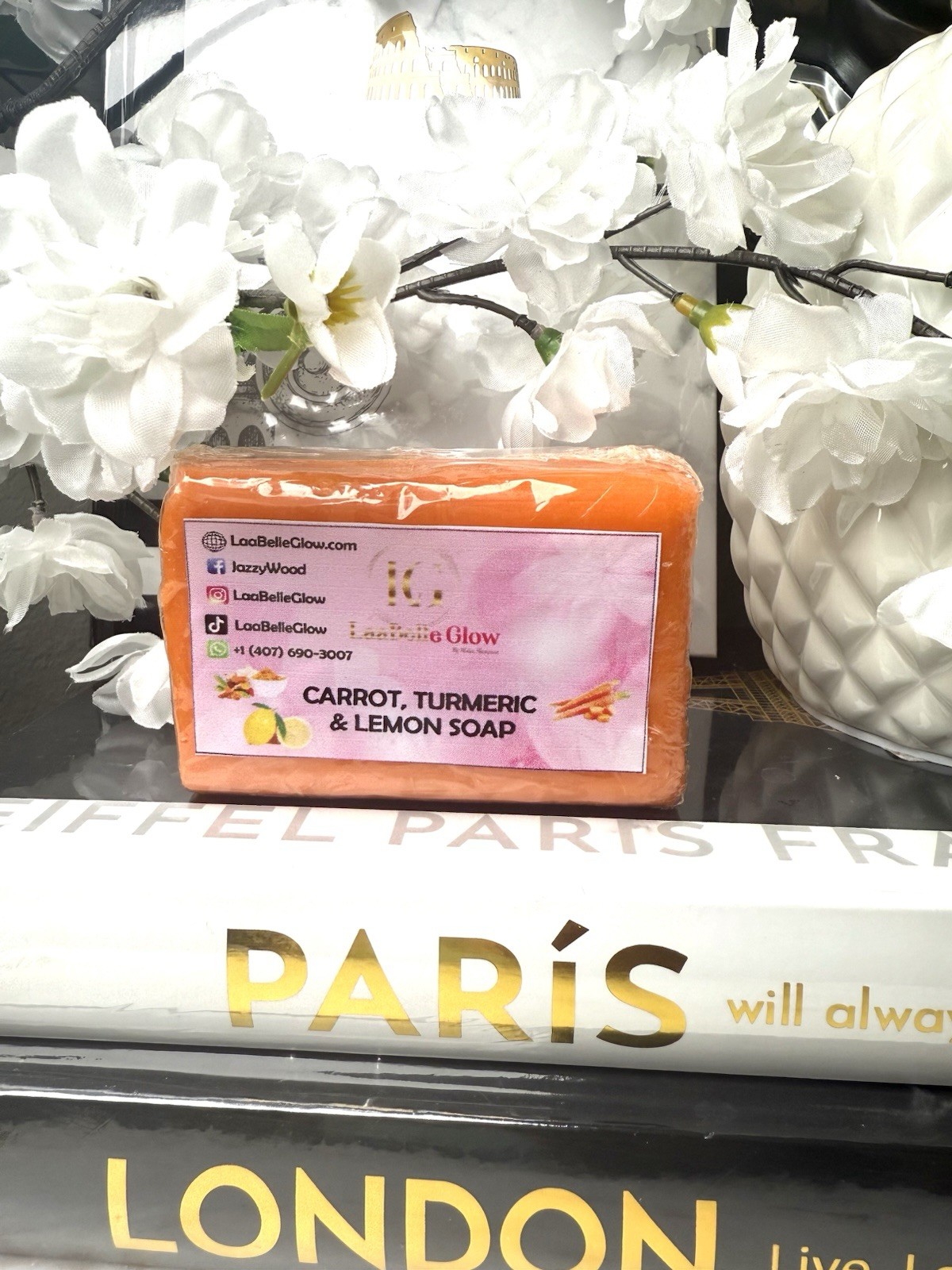 Carrot, Turmeric & Lemon Whitening Medicine Injected Soap Dark Spots Acne 250g
