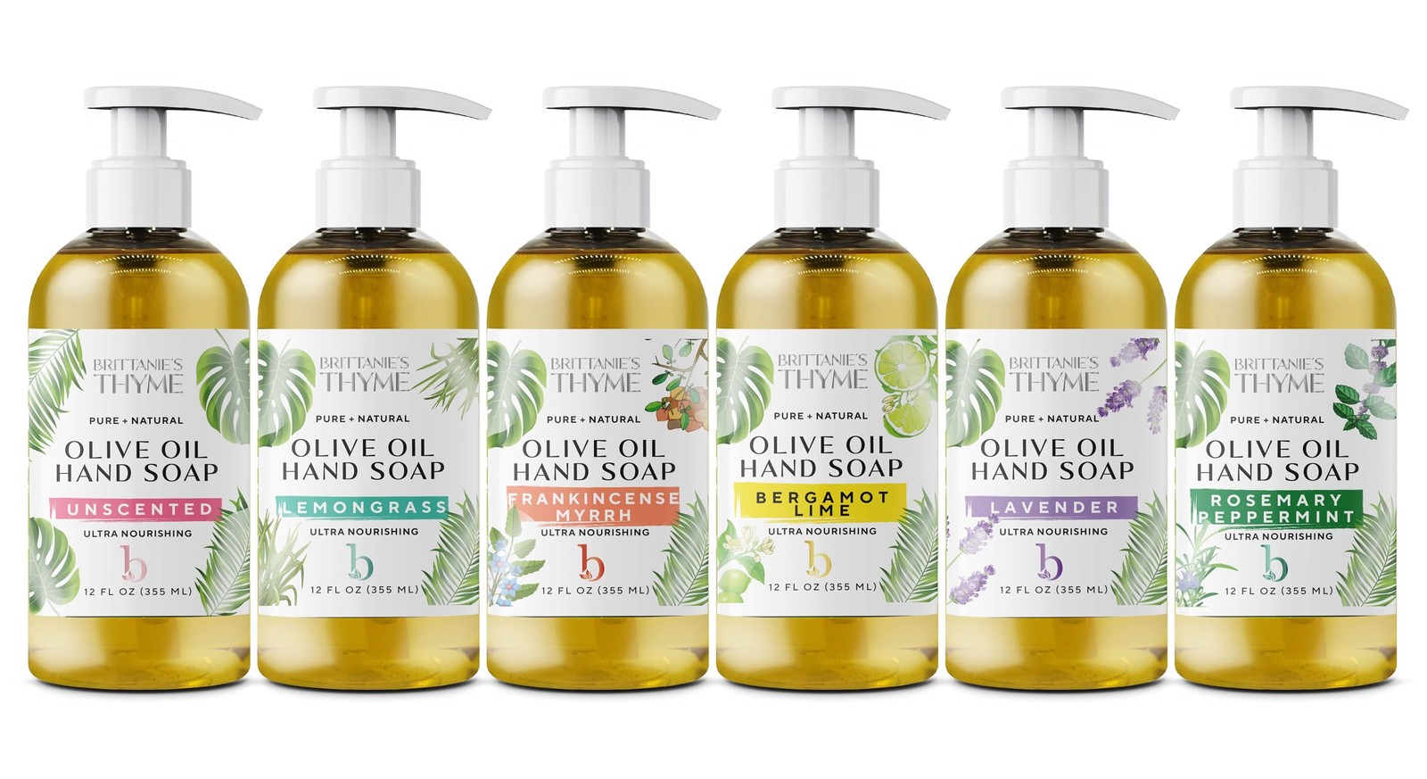 Brittanie’s Pure Castile Liquid Soap Refill, 12 Fl Oz (Pack of 3)