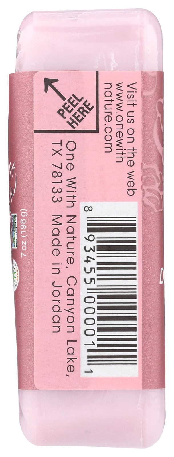 One With Nature Rose Petal Triple Milled Exfoliating Bar Soap 7 oz Moisturizing