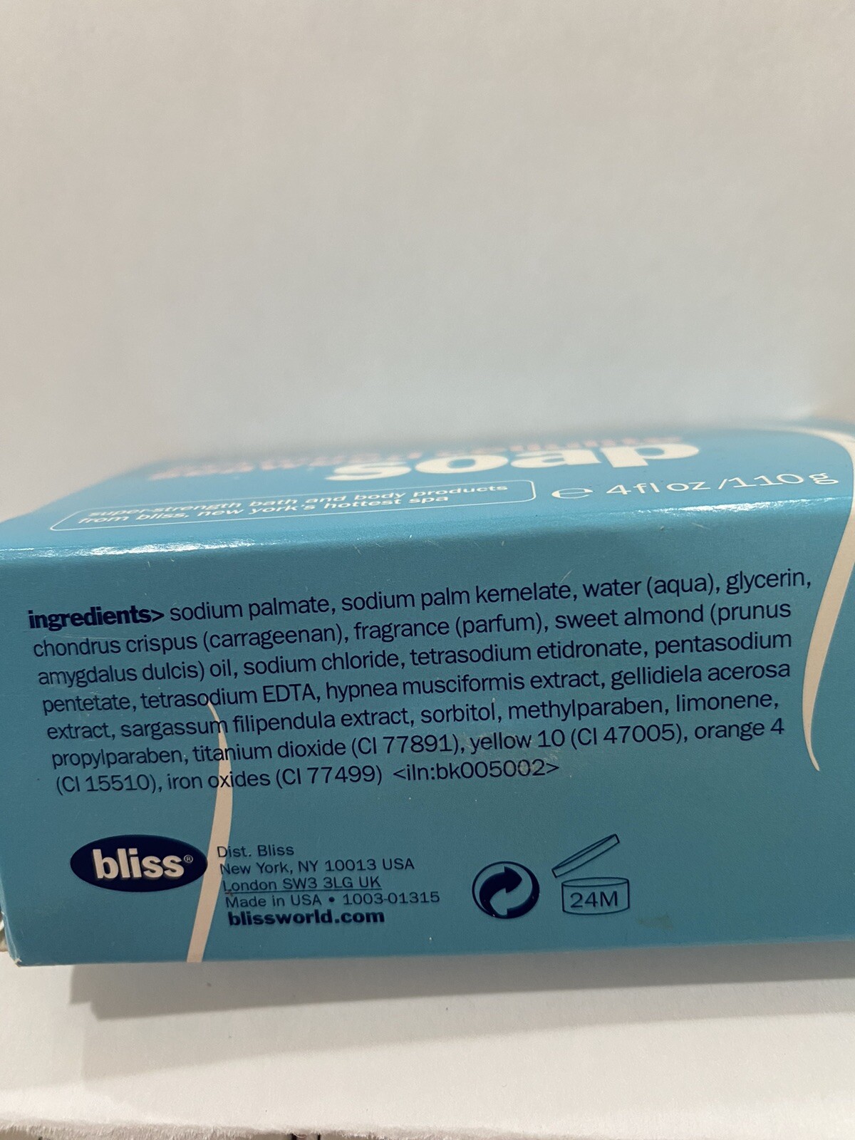 Bliss Serious Seaweed Celluite Soap Bath Bar 4 Ou. NIB