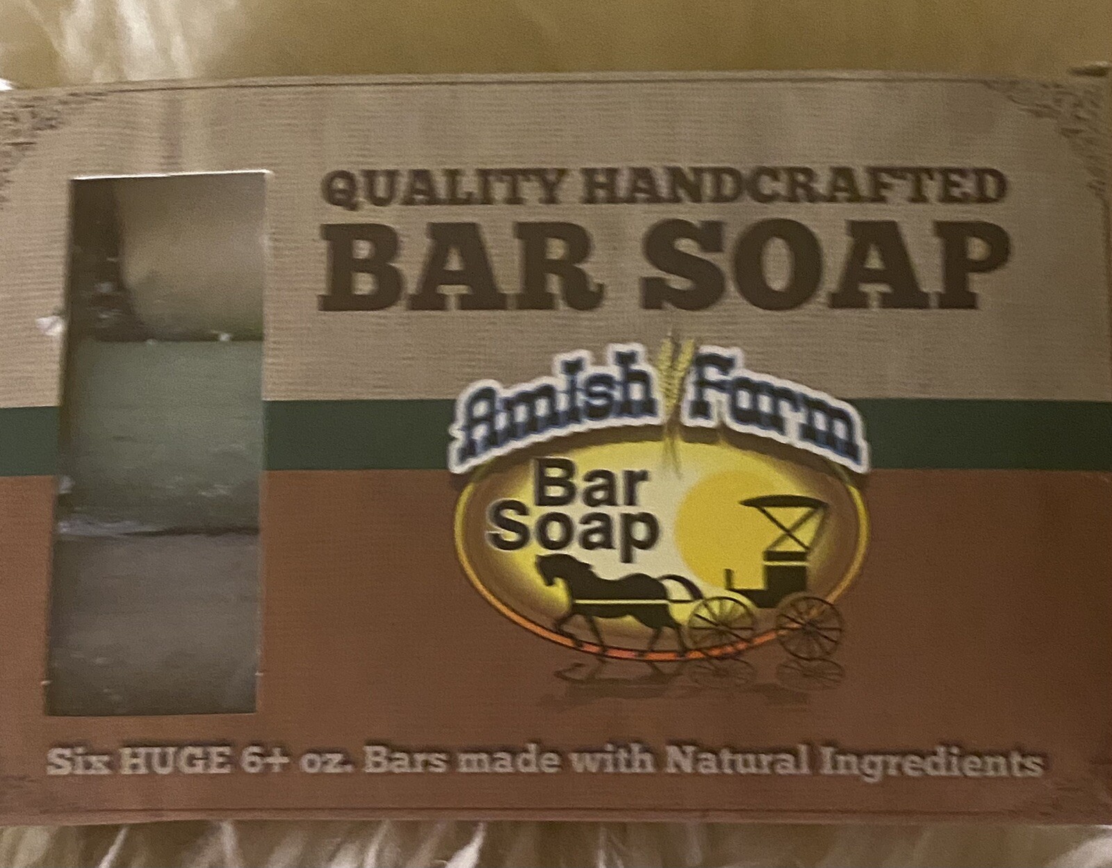 Amish Farm Handcrafted Natural Ingredients Bar Soap 6 Huge 6+ oz Bars in Box