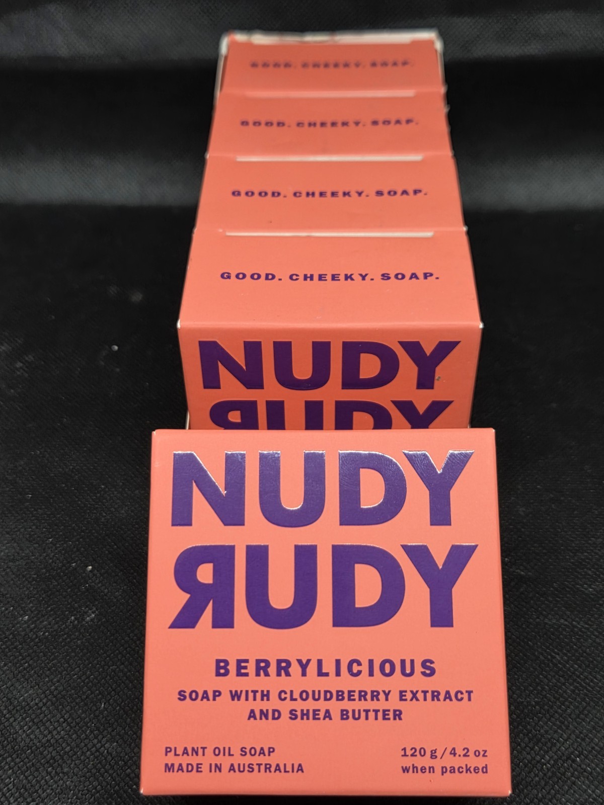 Lot Of 5 Nudy Rudy Berrylicious Soap Shea Butter Cloudberry Extract