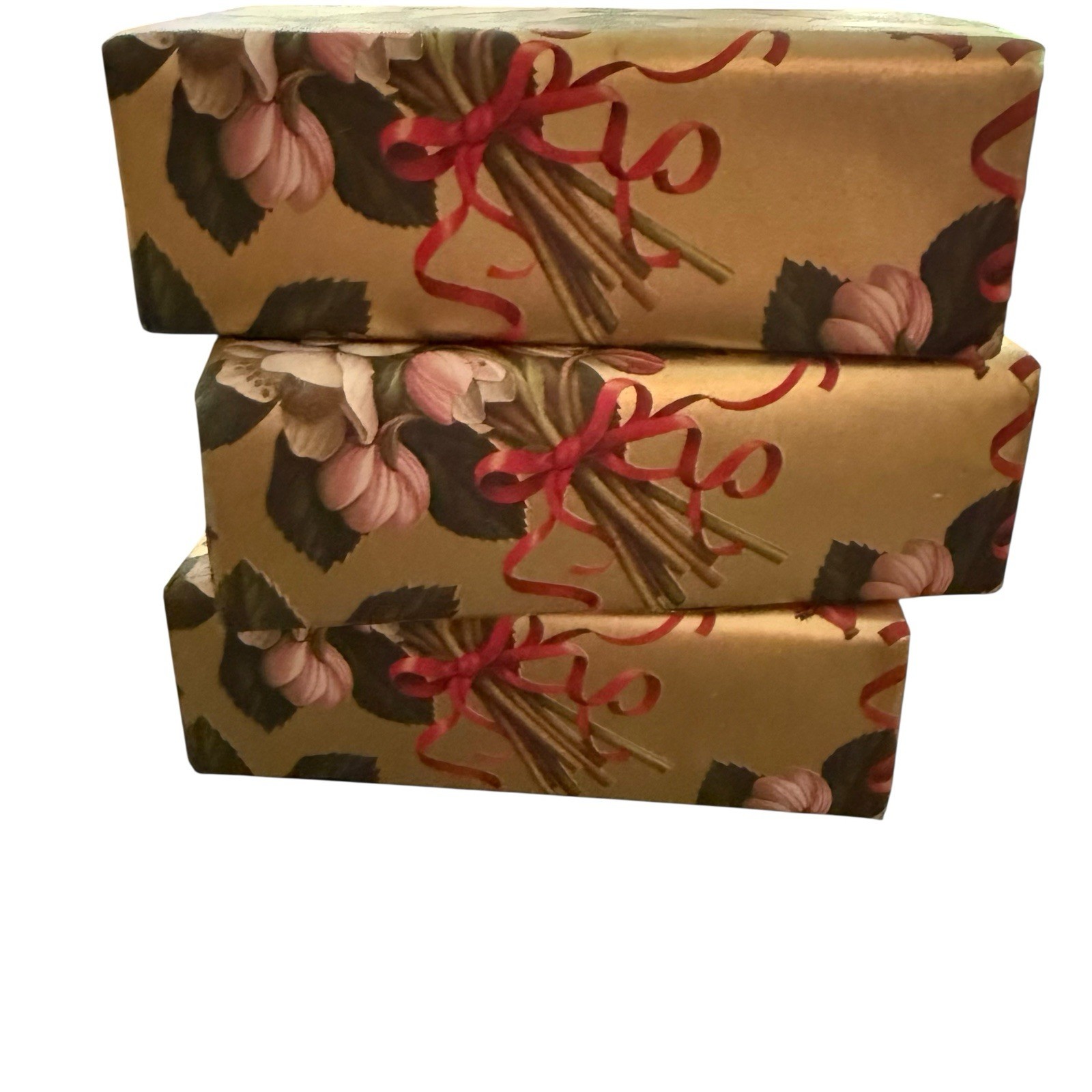 Alchimia Luxury Italian Large Bar Soap Gold Tuscan Rose, 10.6 oz New 3 Bars