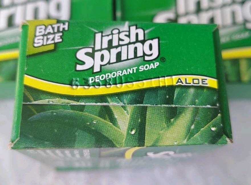 Vtg Soap Irish Spring LOT of 7 Bath Size Bars Deodorant 3.75 oz Aloe NO Flaxseed