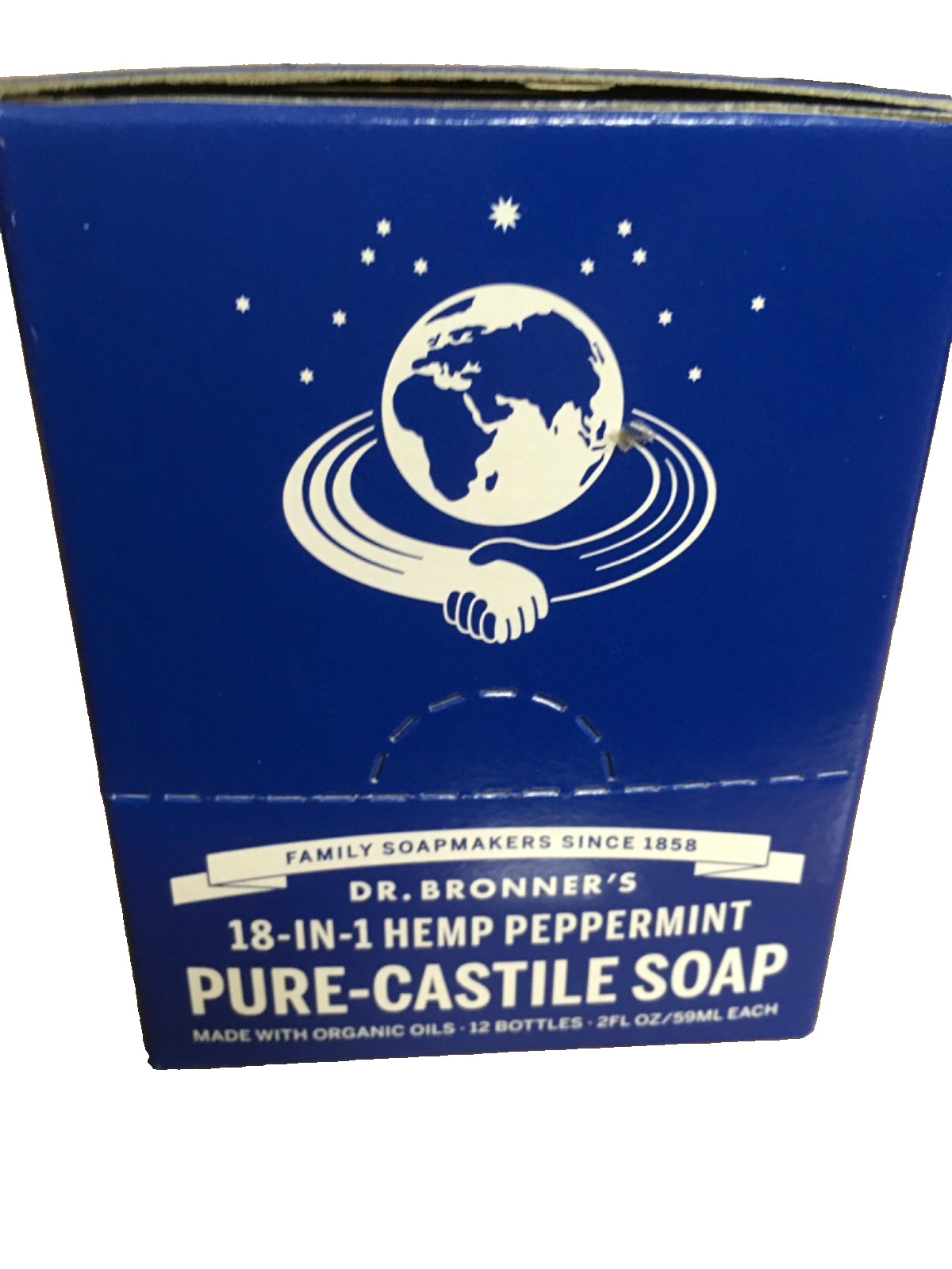 Dr Bronner’s 18 in 1 hemp peppermint pure castile Soap 12-2 oz Bottles