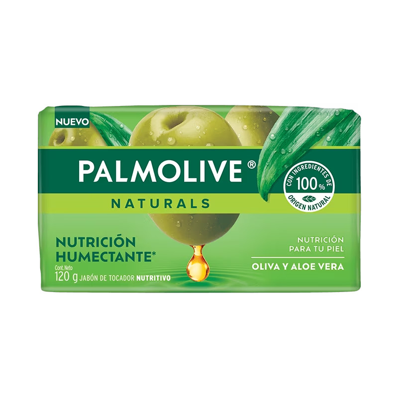 Palmolive Naturals Oliva y Aloe Bar Soap Sensación Humectante, 120g