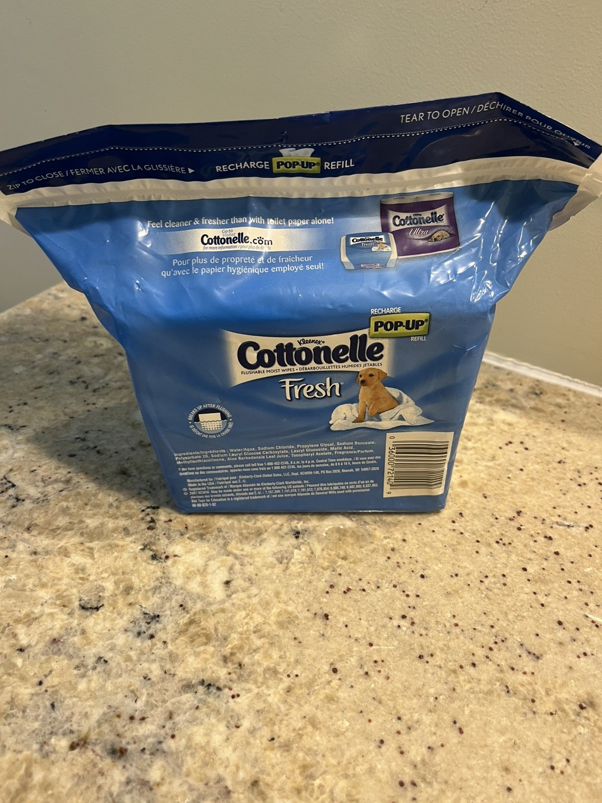 Cottonelle Flushable Wet Wipes 140 Count, ~ DISHEVELED PACKS ~ UNOPENED 2007
