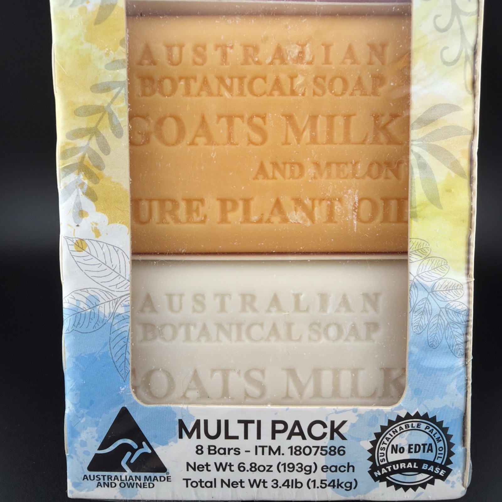 Australian Botanical Goat Milk Soap Multi Pack • 8 Bars • 4 Scents • 6.8 oz Each