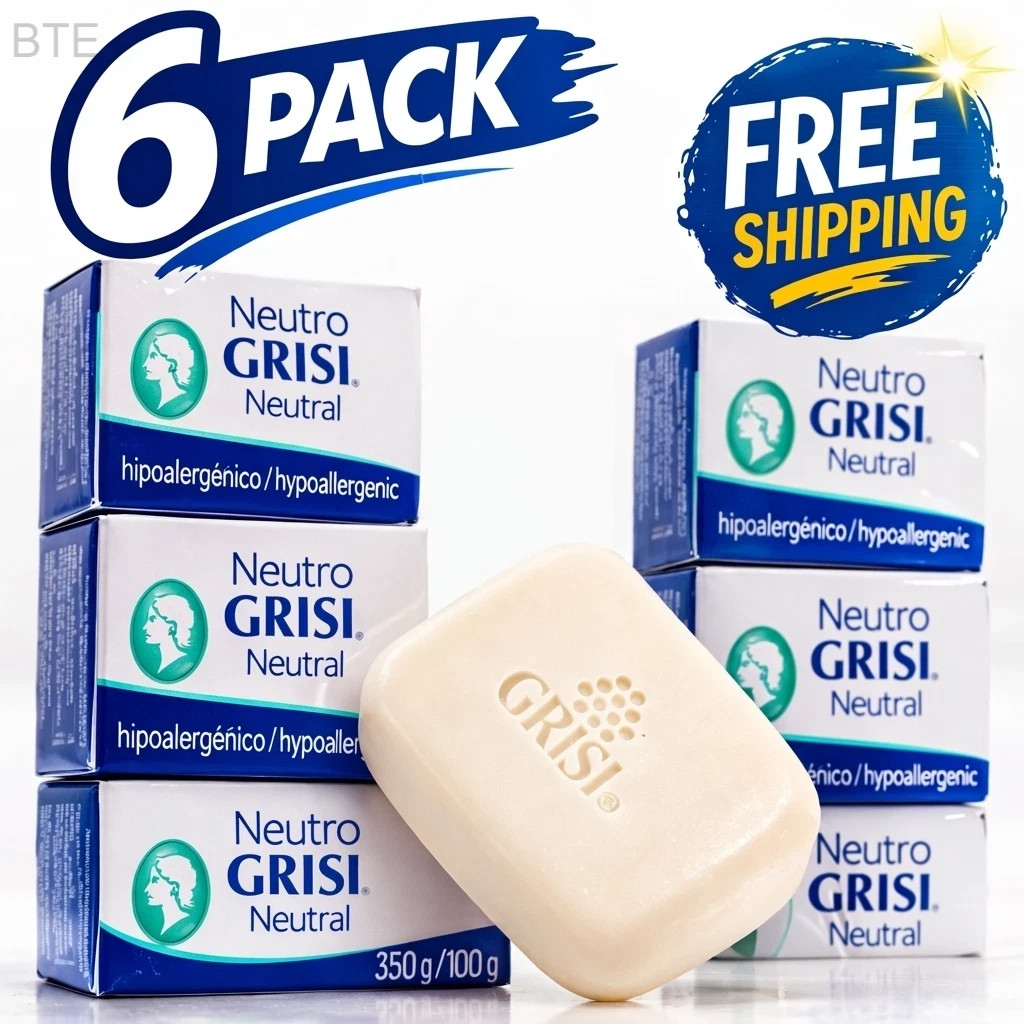 6pk – Neutral Soap – Hypoallergenic – Jabon Neutro – Grisi