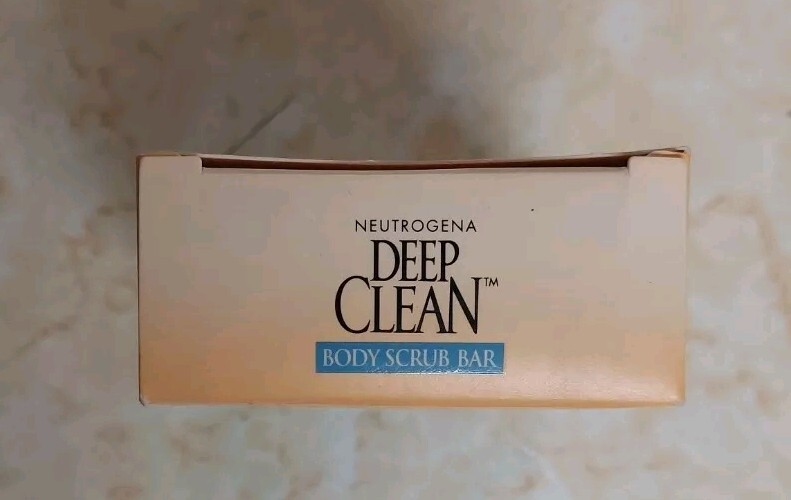 Rare Neutrogena Deep Clean Body Scrub Bar Soap Sealed Textured Cloth 3.3 oz