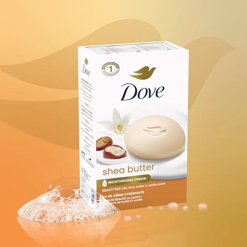 Shea Butter Beauty Bar Soap 8 Count 3.75 oz Moisturizing Cleanser for Face Body