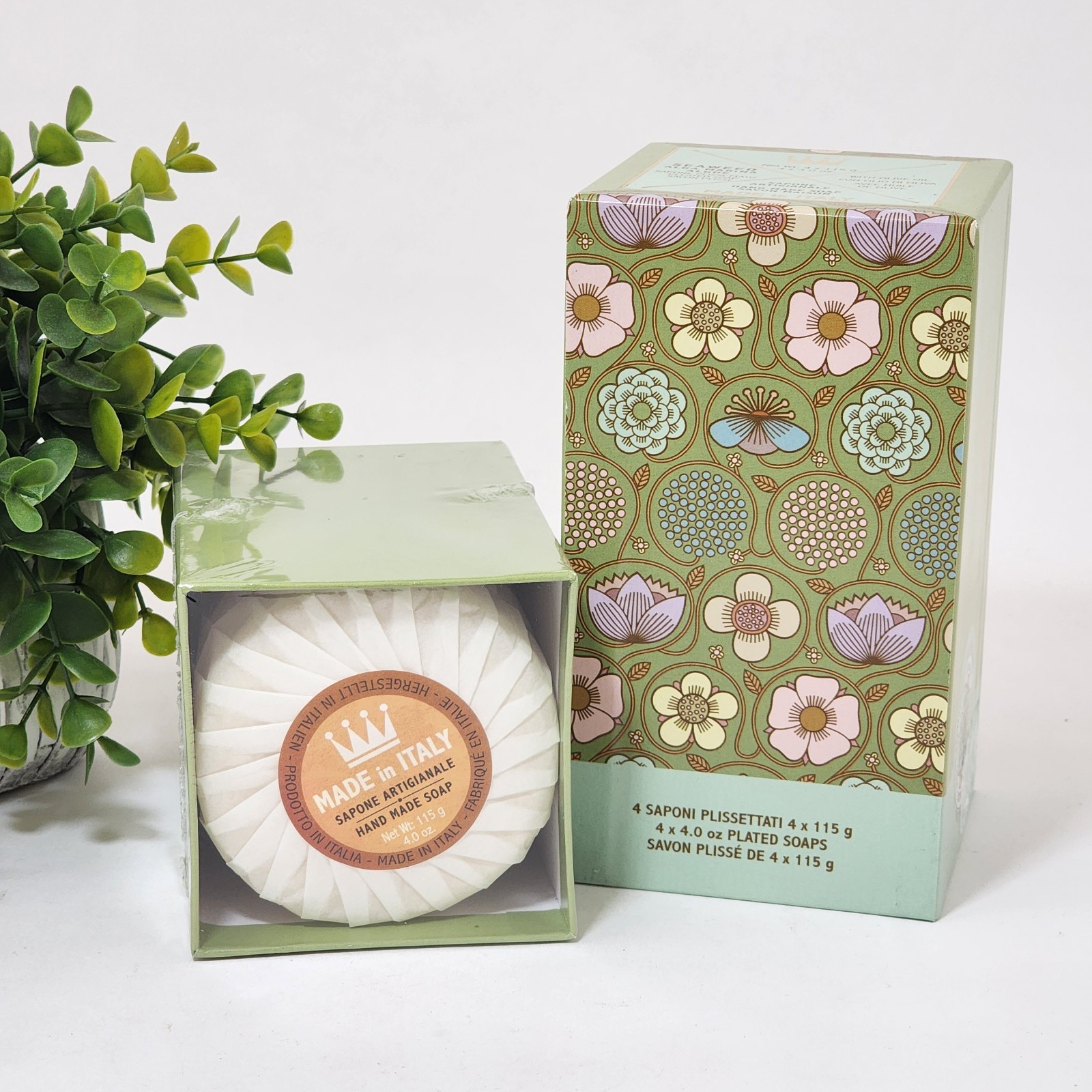 Saponerie Mario Fissi Seaweed with Olive Oil Soap Bar 4 x 4 oz Each Sealed