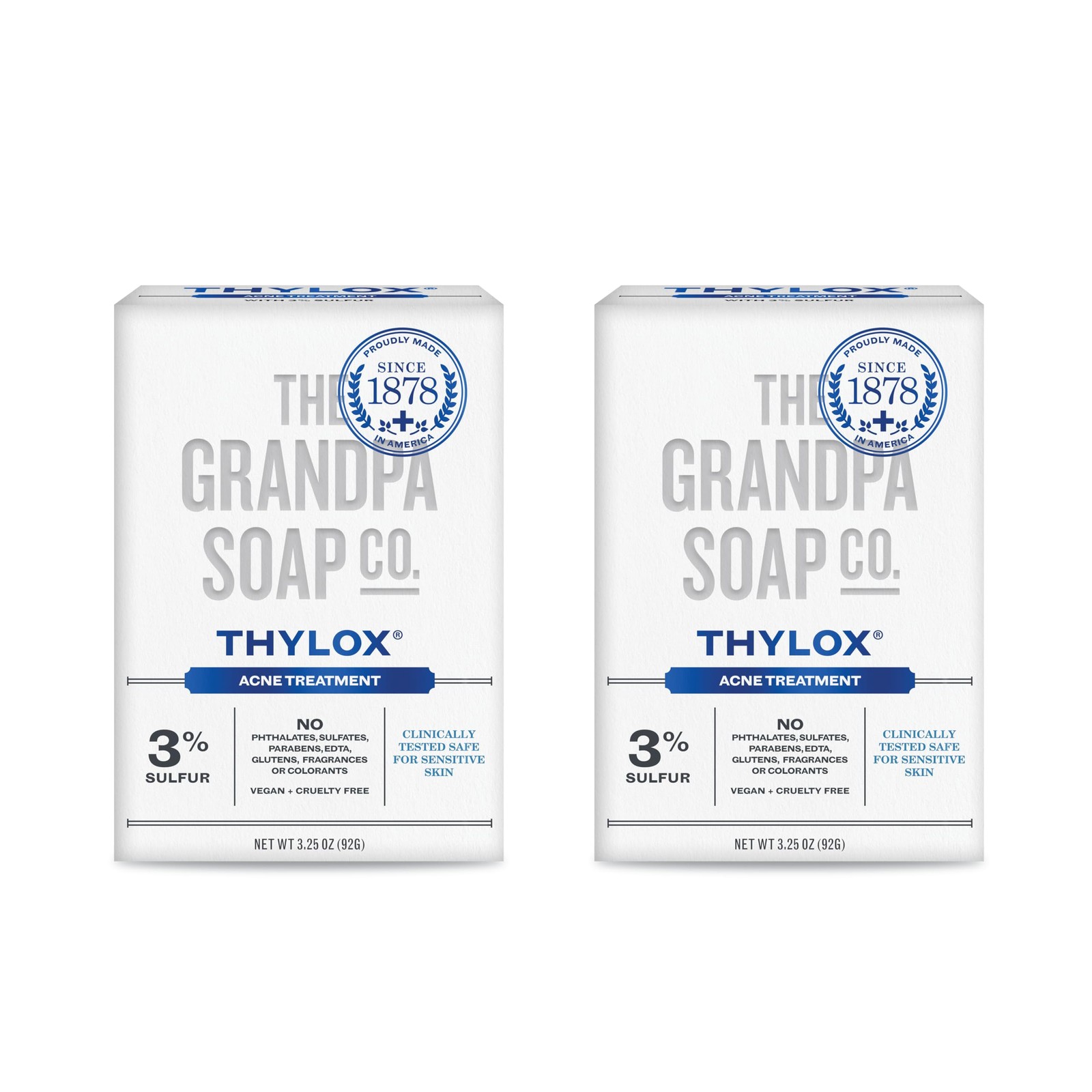 The Grandpa Soap Co. Thylox Acne Treatment Bar Soap – With 3% Natural Sulfur …