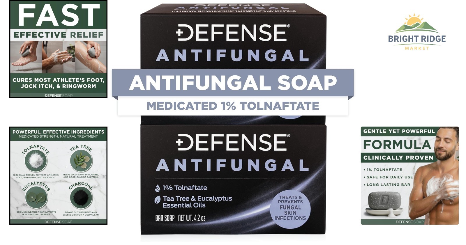 Medicated Antifungal Bar Soap for Athlete’s Foot, Jock Itch & Ringworm Relief