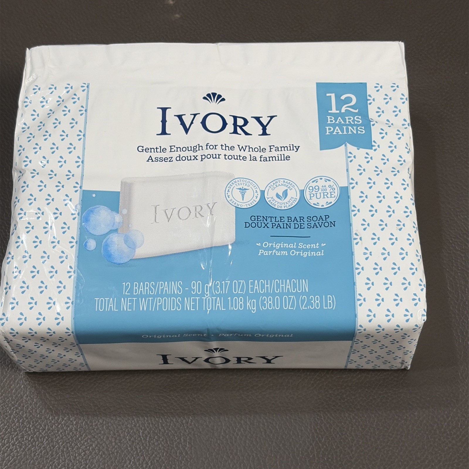 Ivory Bar Soap Original Scent for All Skin Types 12 Count 3.17 oz/ea New Package