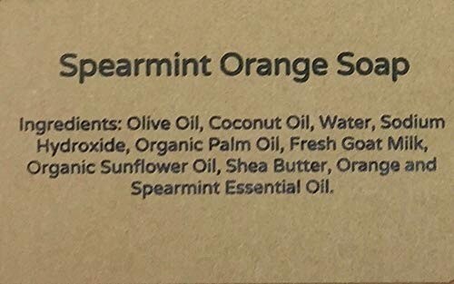 YANKEETRADERS Spearmint Orange Goats Milk Soap – Natural, Vegan / 2, 4 oz bars