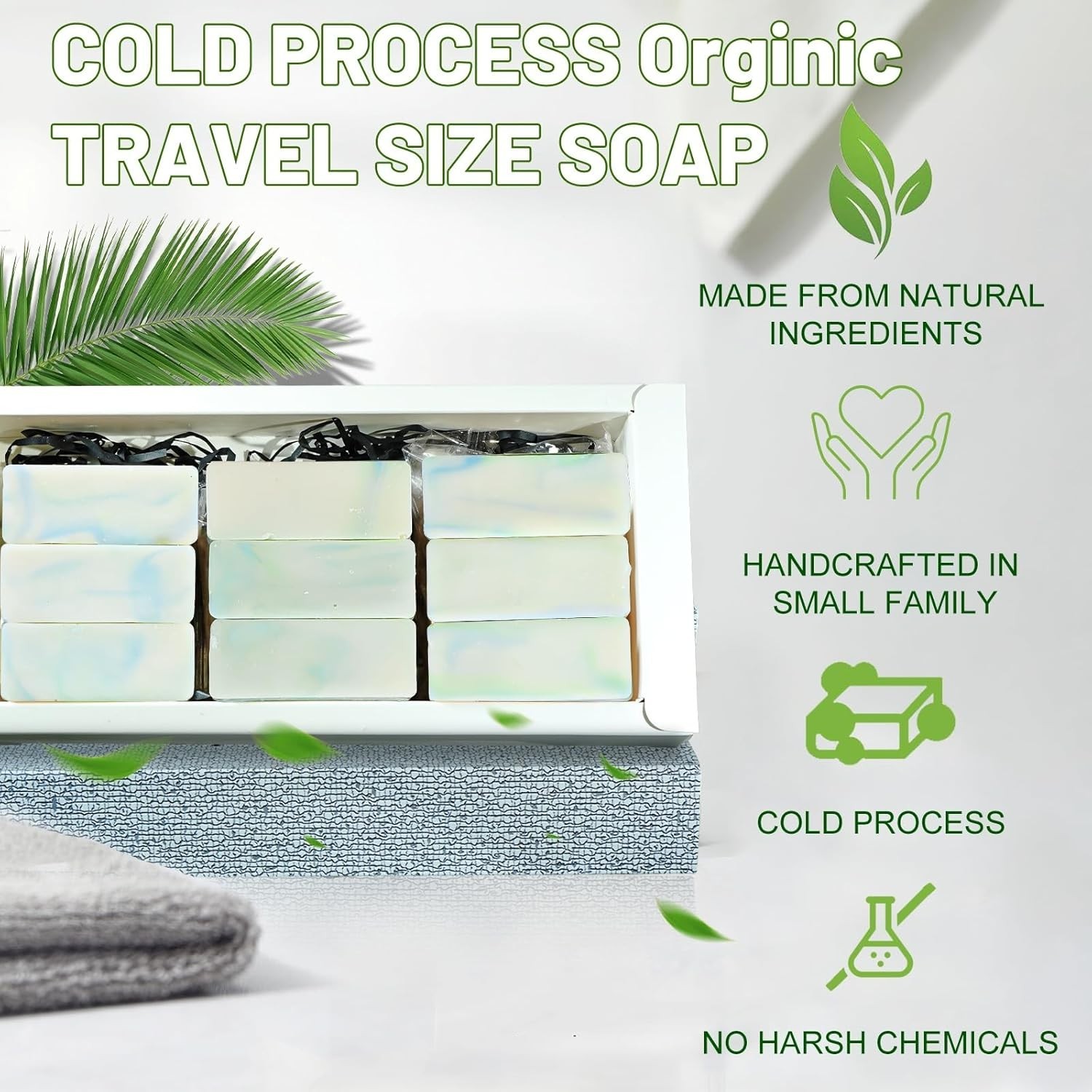 Mini Fresh Scent Travel Soap Bars Individually Wrapped | TSA Friendly &