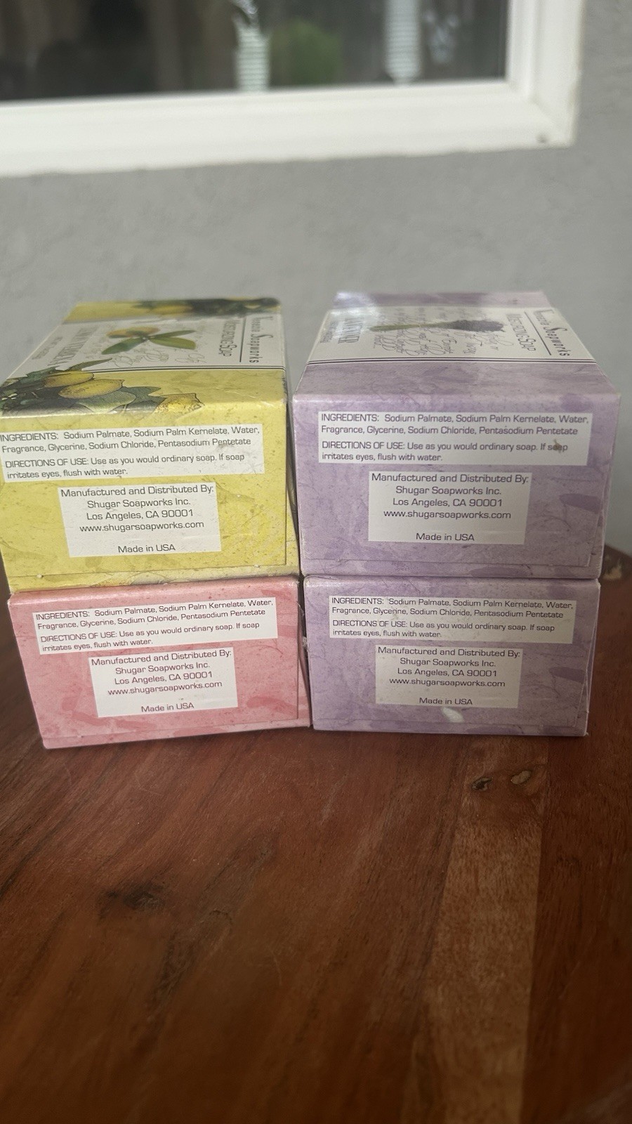 LOT (4) VENEZIA Soap works PURE VEGETABLE LEMON Verbena, Rose, Lavender Soap 7oz