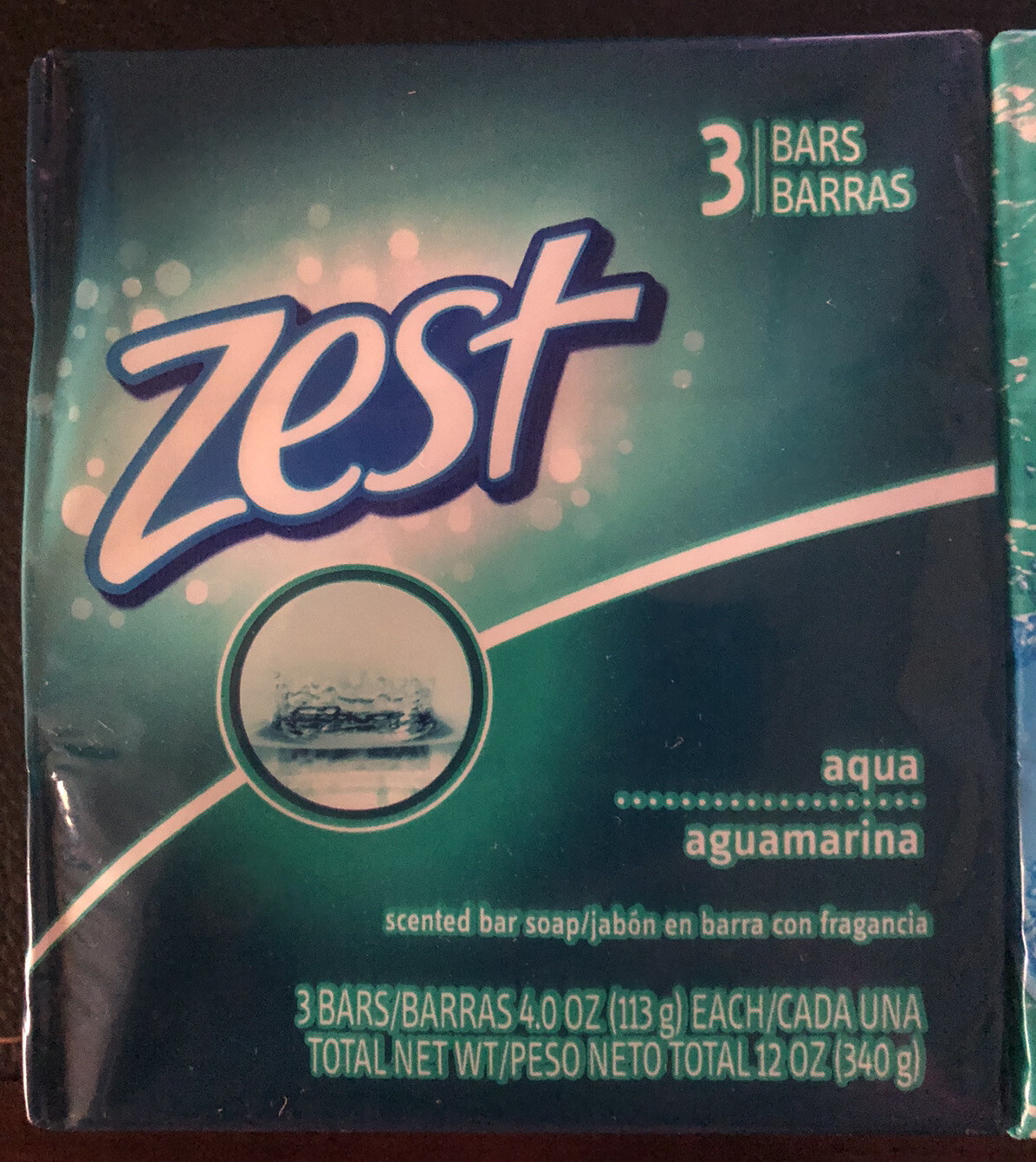 6 Bars Zest Aqua Soap 4 oz Each SHOWER & BATH Toiletry, 2 Packs of 3 Bar STOCKUP