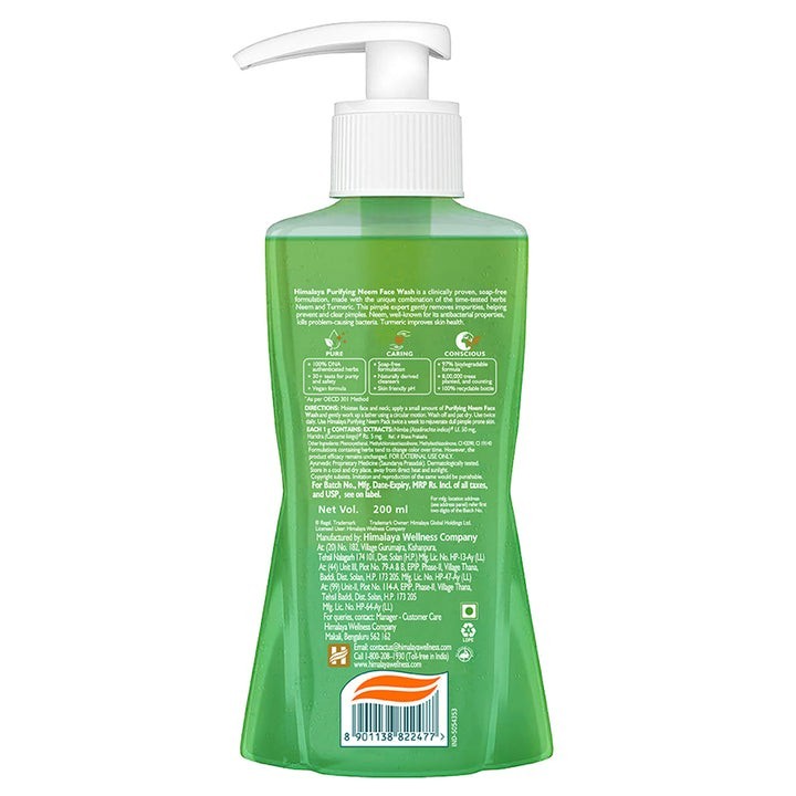 Himalaya | Purifying Neem Face Wash | Acne & Oil Control | Face Cleanser | 200ml