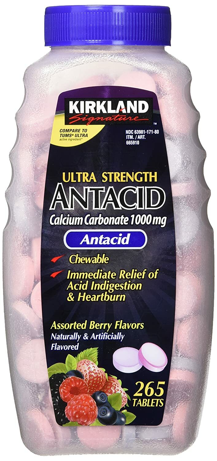 530 Tablets Kirkland Signature Antacid Ultra Strength 1000mg Generic Tums