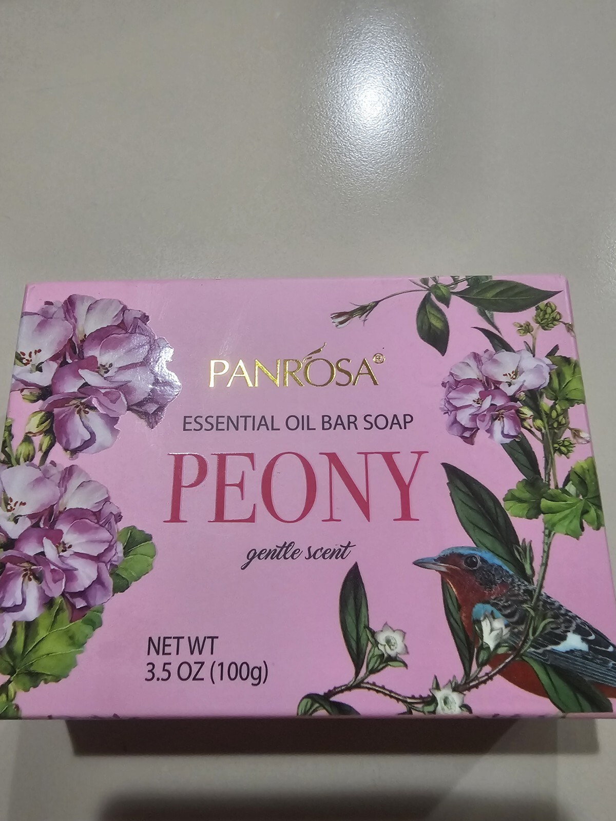 Lot 4 Panrosa Essential Oil Bar Soap Peony Gentle Scent 3.5 Oz