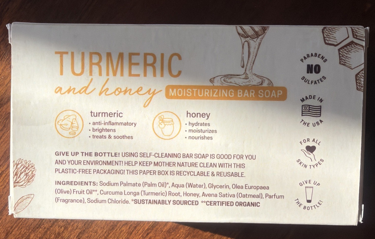 PROVENCE ESSENTIALS Turmeric and Honey Moisturizing Bar Soap (10oz) – NEW