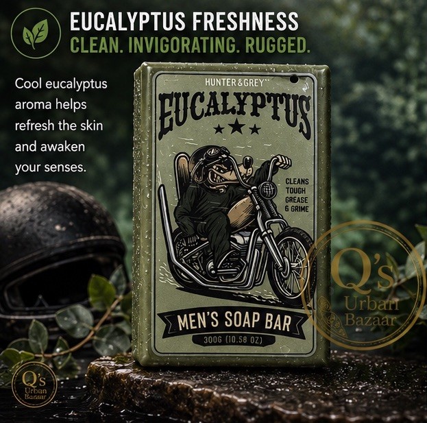 Hunter & Grey Men’s Bar Soap Gift Set Bourbon & Eucalyptus 2 Pack 10.58 Oz
