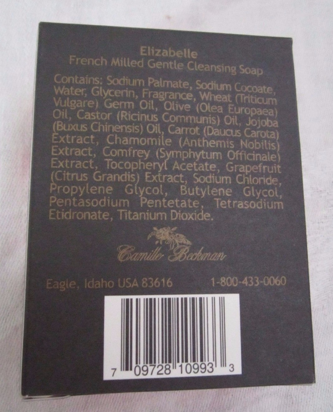 Camille Beckman Elizabelle French Milled Gentle Cleansing Soap 3.75 ozs 5 Bars