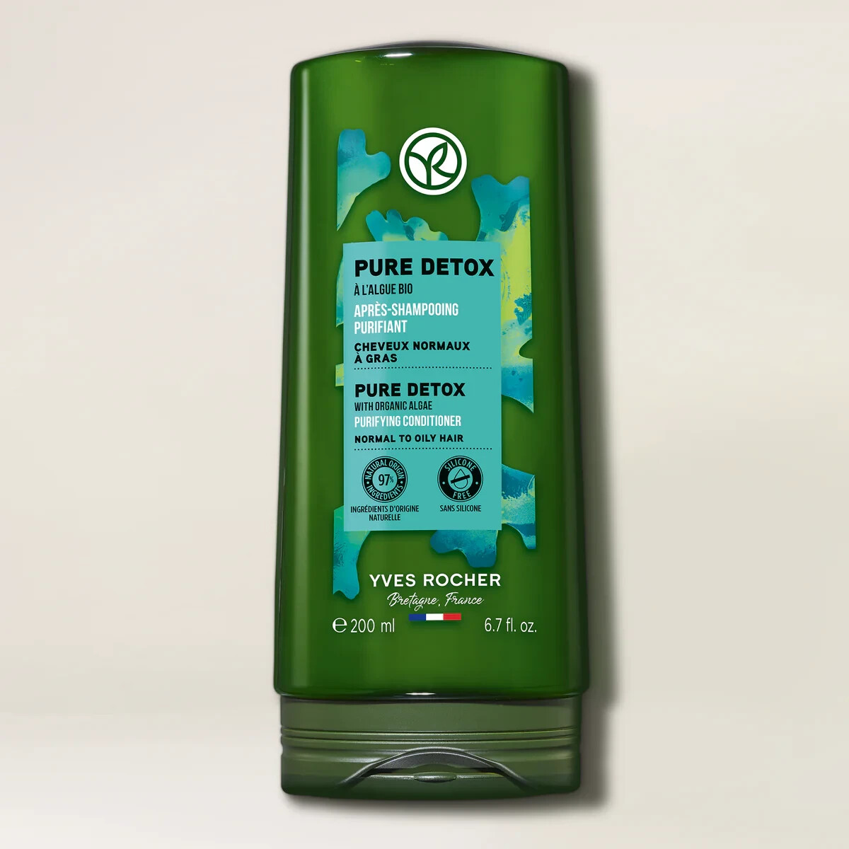 Yves Rocher Pure Detox With Organic Algae Purifying Conditioner 200ml 3x
