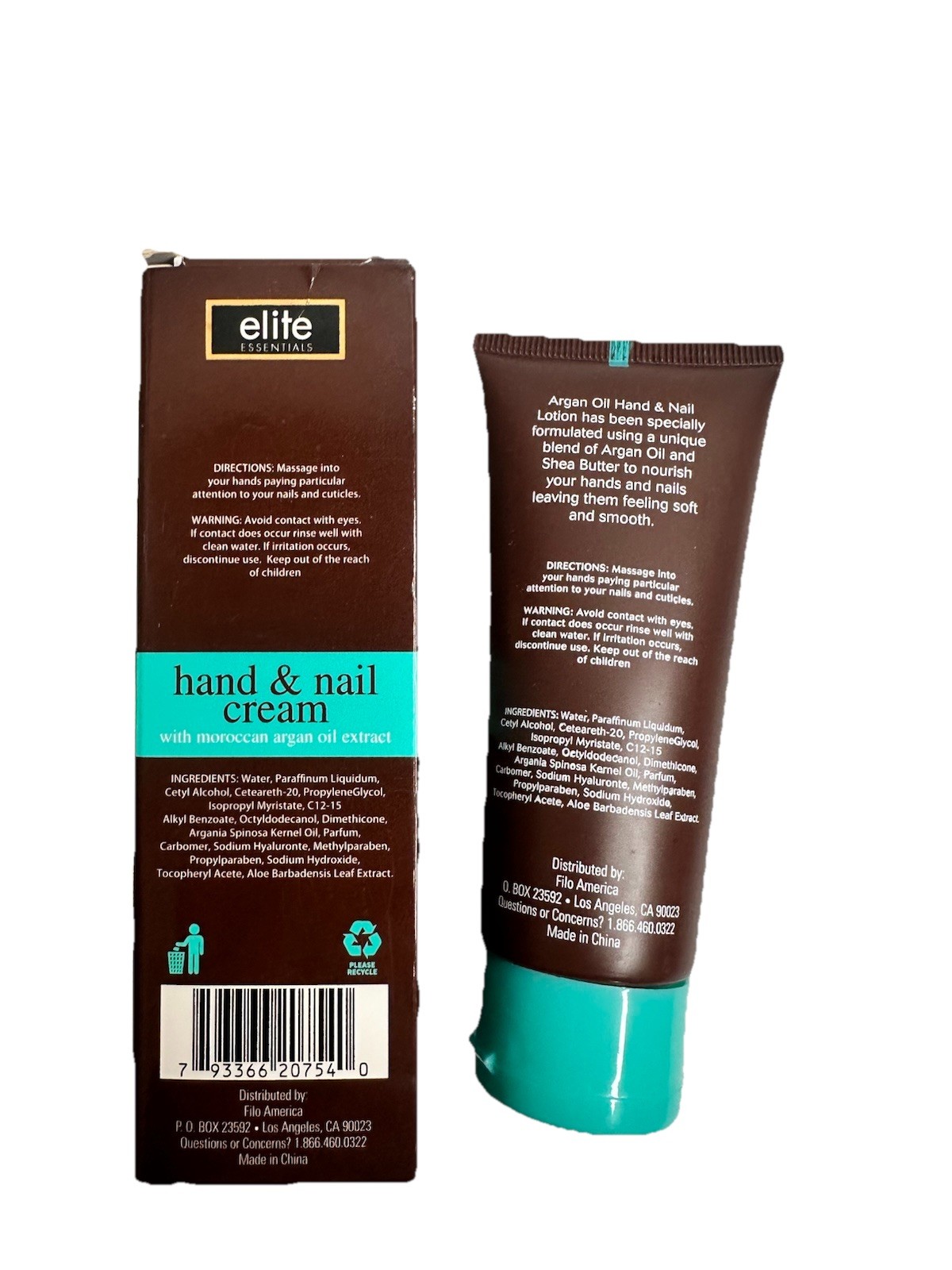 Elite Argan Oil Hand And Nail Cream With Moroccan Oil Extract Nourishes Hydrate