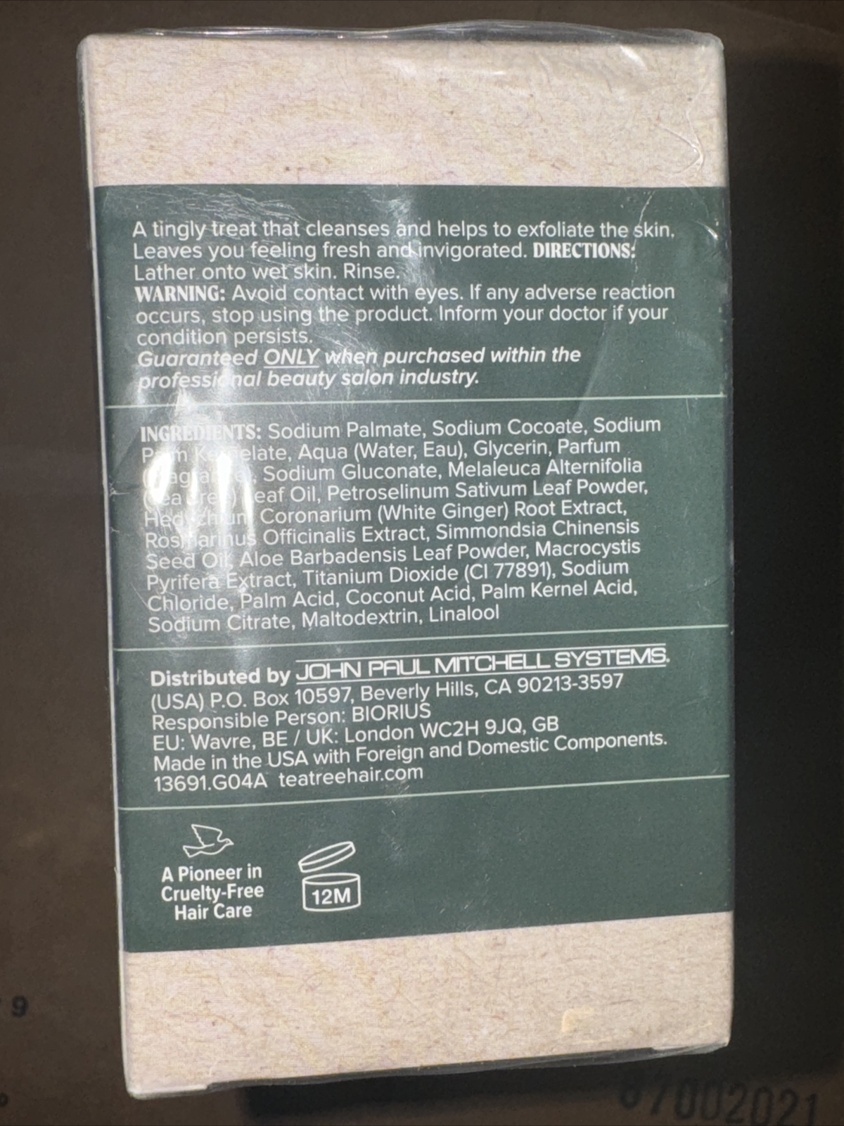 Paul Mitchell Tea Tree Body Bar 5.3 oz. SET OF 6!! NEWEST PACKAGING 2024!