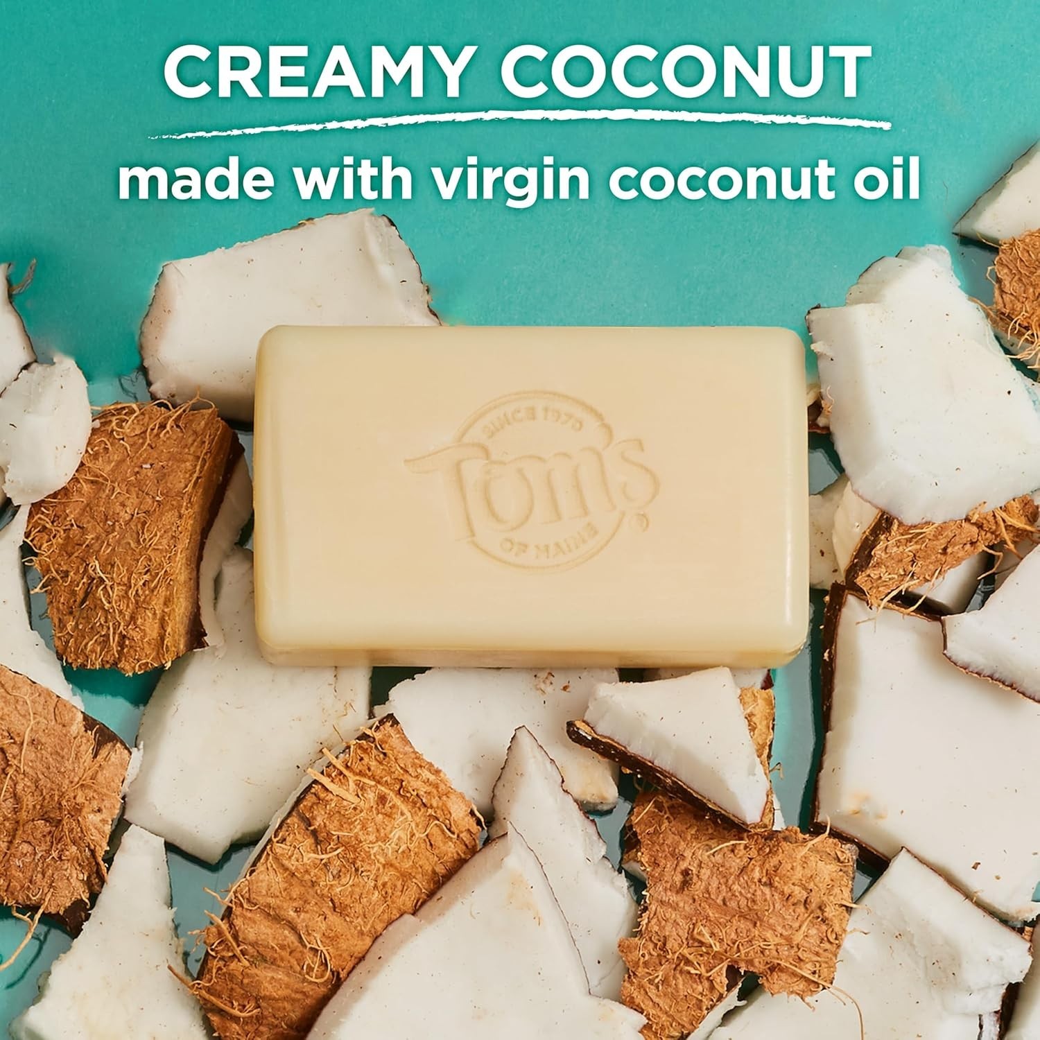 Eco-Friendly Creamy Coconut Soap Bars, 5 oz Each – 6-Pack for Gentle Care