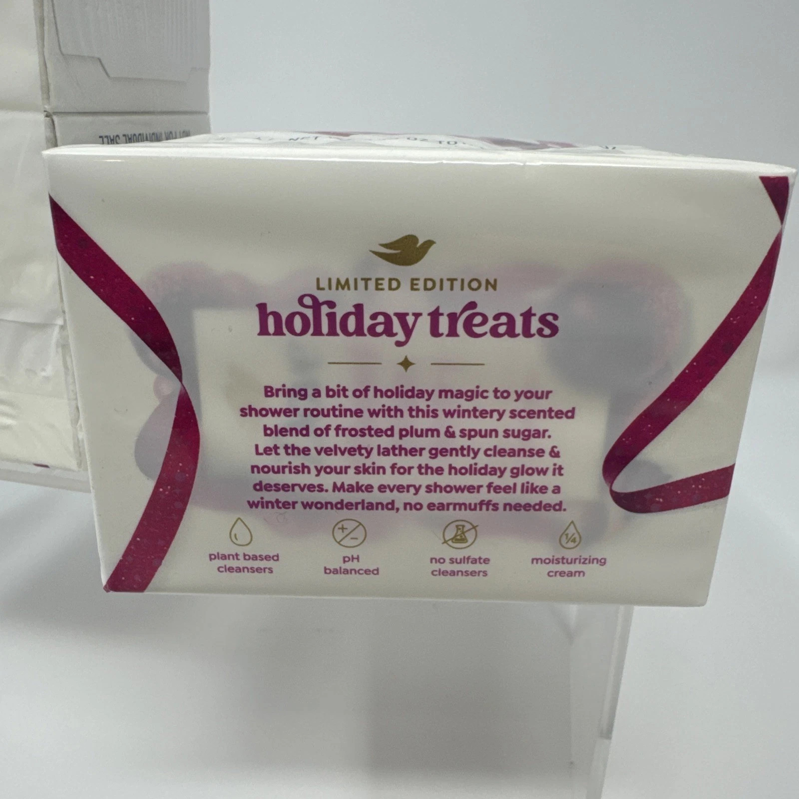 8 Bars Dove Frosted Plum Berry Limited Edition Holiday Treats Bar Soap 3.75oz