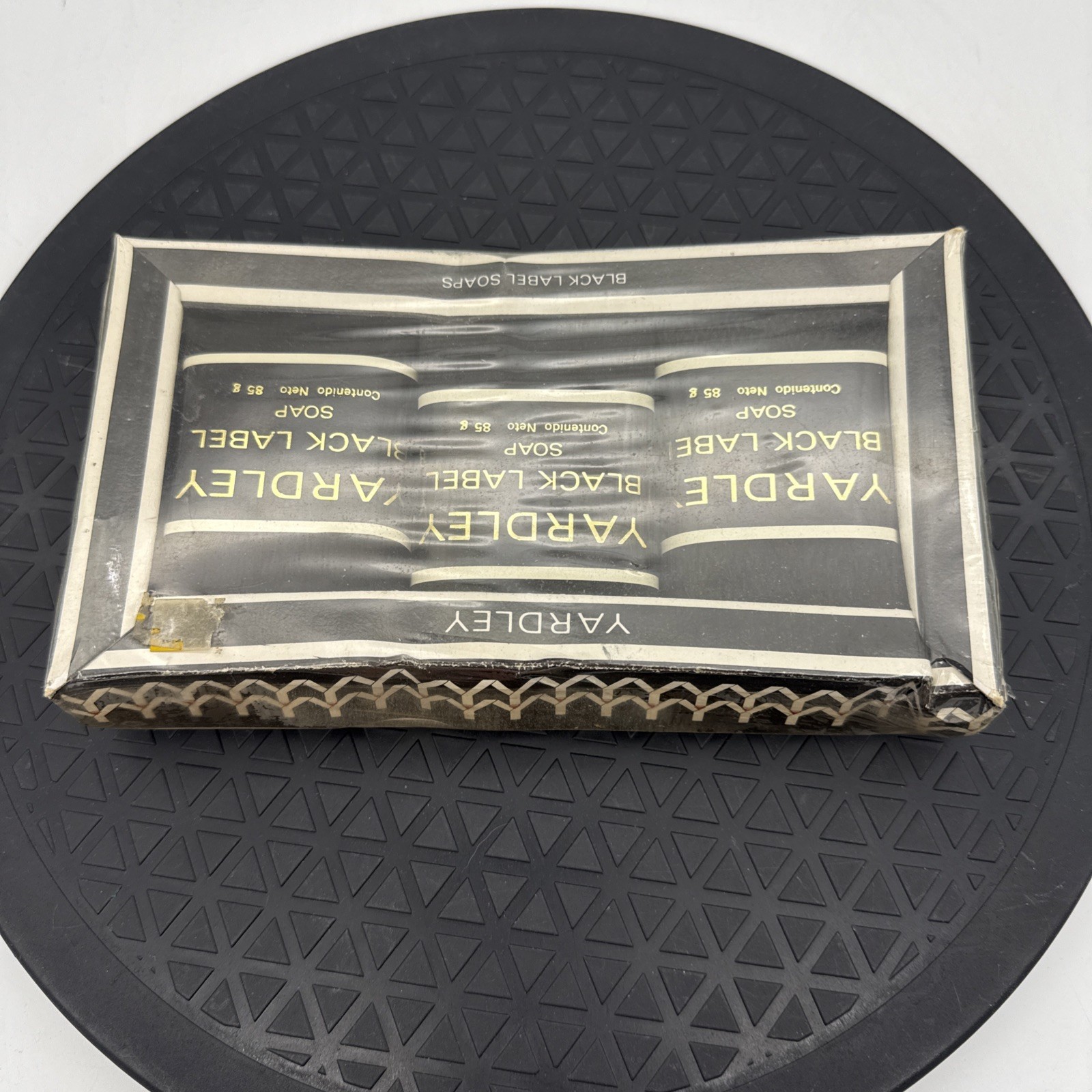 Set of 3 Vintage Yardley Black Label Soap Bars 85g New In Box, Nos