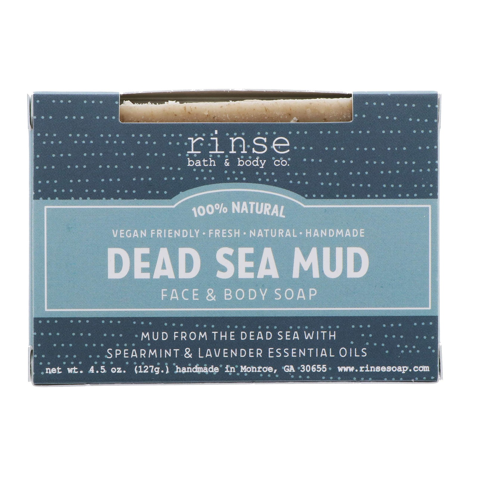 Rinse Bath & Body Dead Sea Mud Soap Bar 0.53 Ounce (Pack of 8),