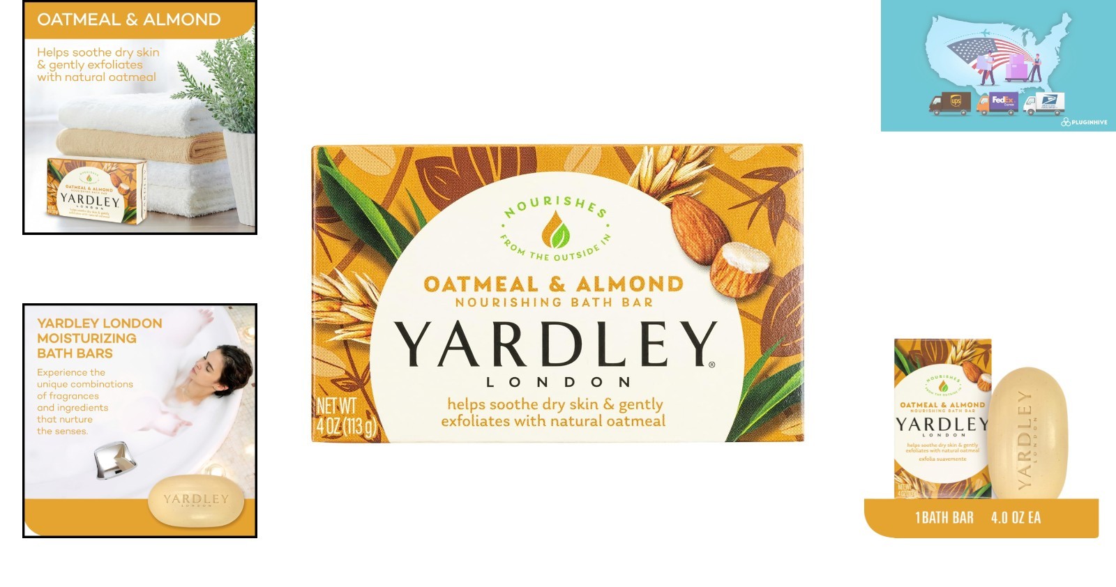 Natural Oatmeal & Almond Bar Soap for Adults – 4 Ounces of Softening Bliss