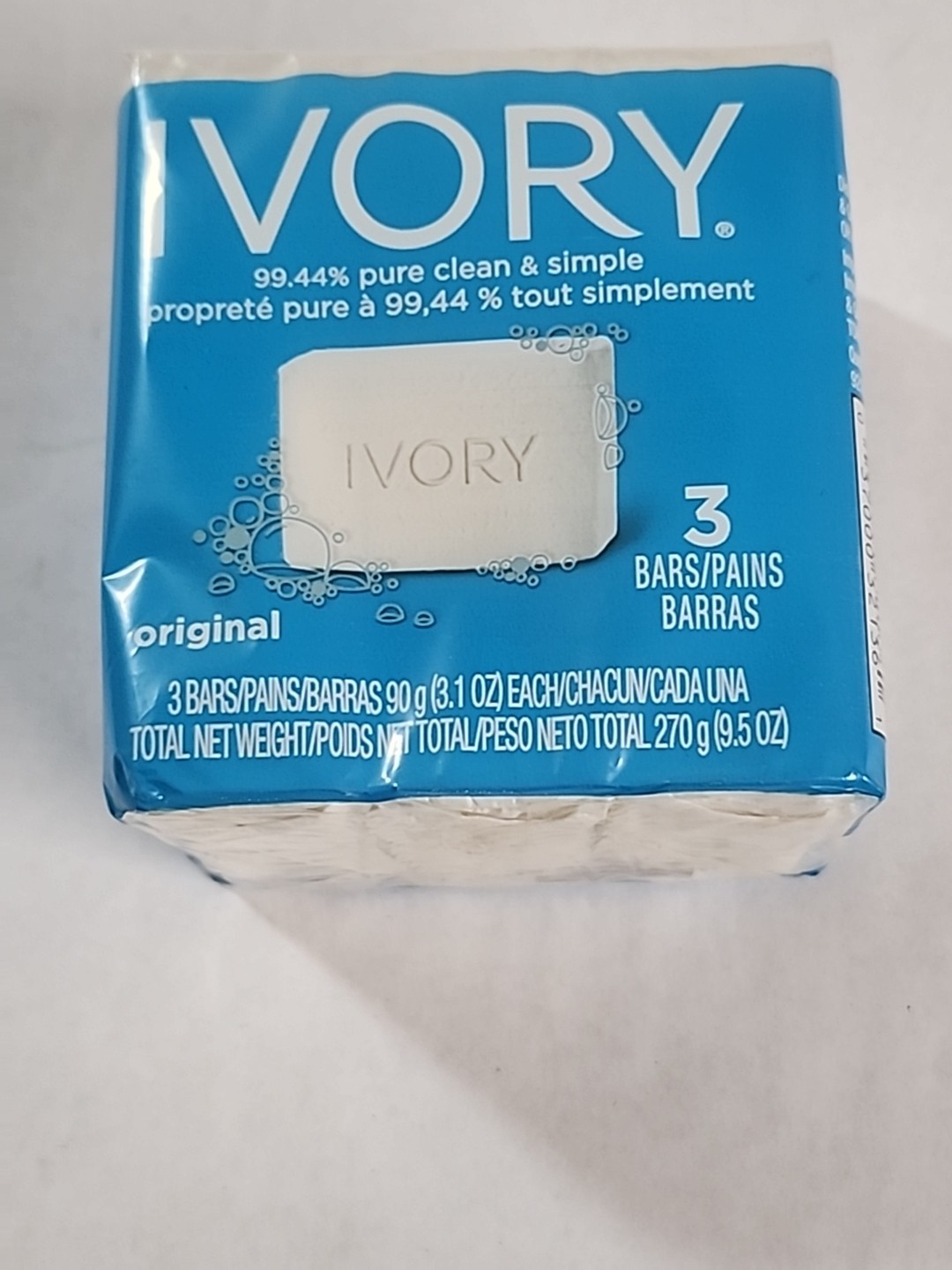 Vintage Original Ivory Soap Bar 3 Pack/9.5oz | 99.44% Pure Clean Simple | Sealed