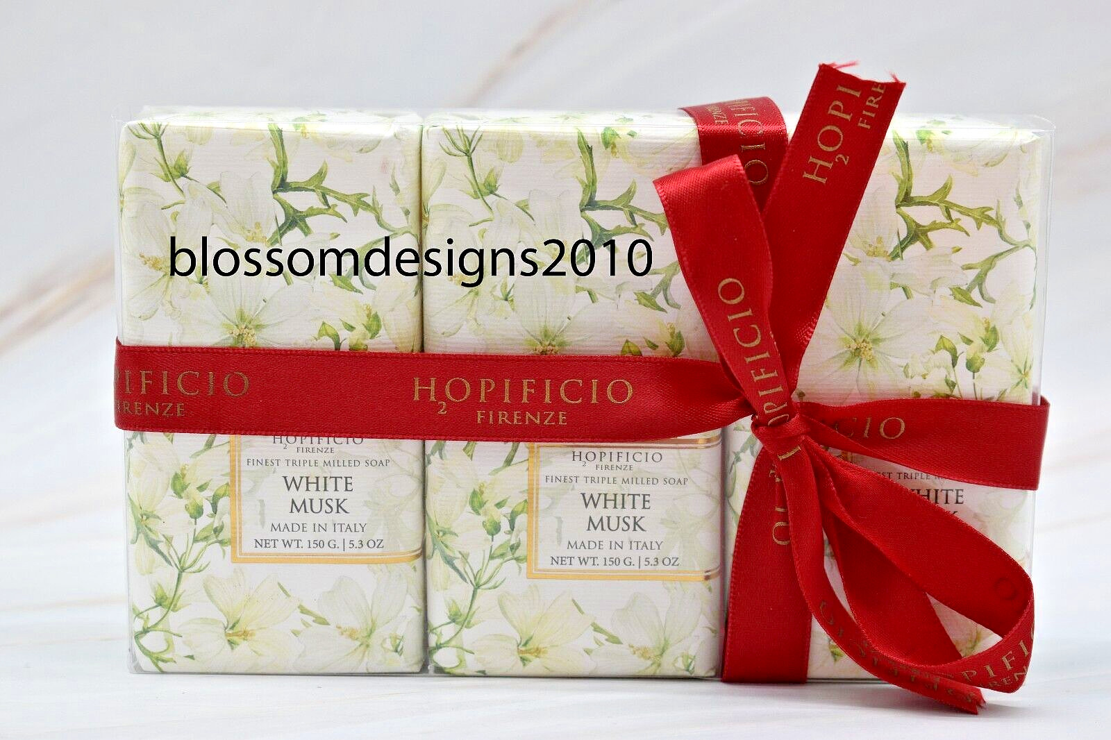 HOPIFICIO Firenze Gift Set White Musk 3 x 5.3 oz Triple Milled Soaps
