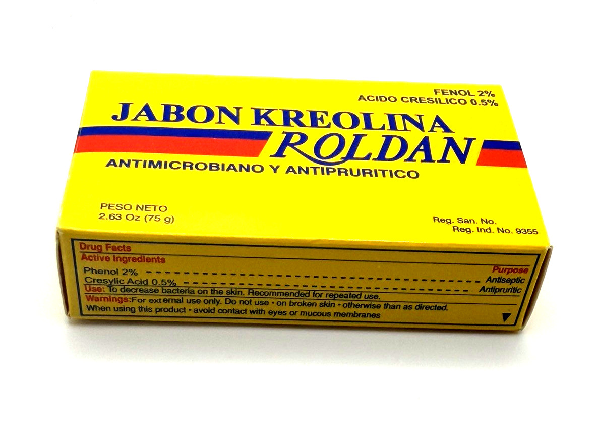 (Pack of 3) Jabon Creolina Roldan Antimicrobiano y Antipruritico, 2.63 oz