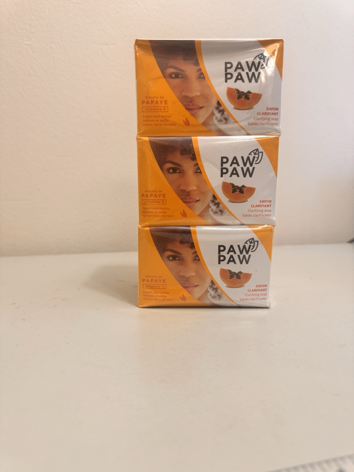 Paw Paw Papaya Clarifying Exfoliating Soap Bars 180g Each Multipack Lot of 6