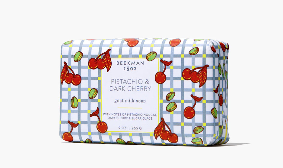 (2x) Beekman 1802 Pistachio & Dark Cherry Goat Milk Soap 9 Oz