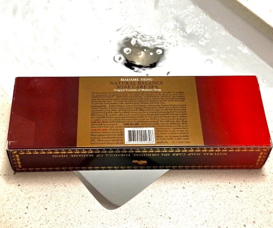 Madame Heng Natural Balance Care Spa Soap Set 3x150g Rose Mint Wood Thai Herbal