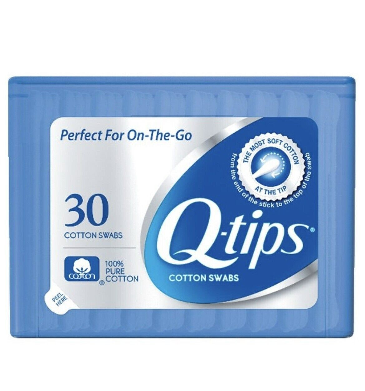 Q-Tips Purse Cotton Swabs, 30 Ct Blue 3 Pack GREAT DEAL!!