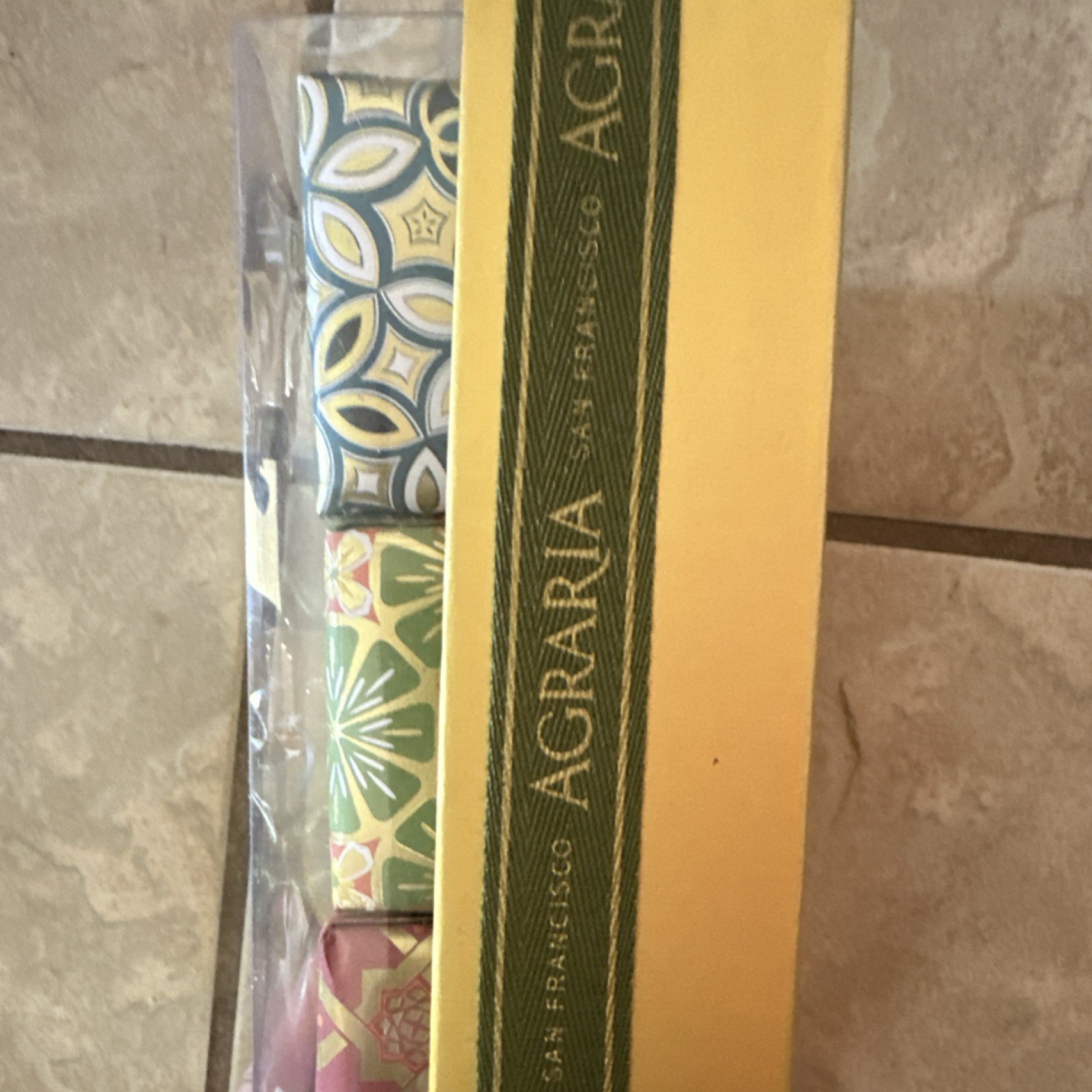 AGRARIA Assorted Body Bar Soap Set Mediterranean Jasmine, Lime & Orange Blossoms