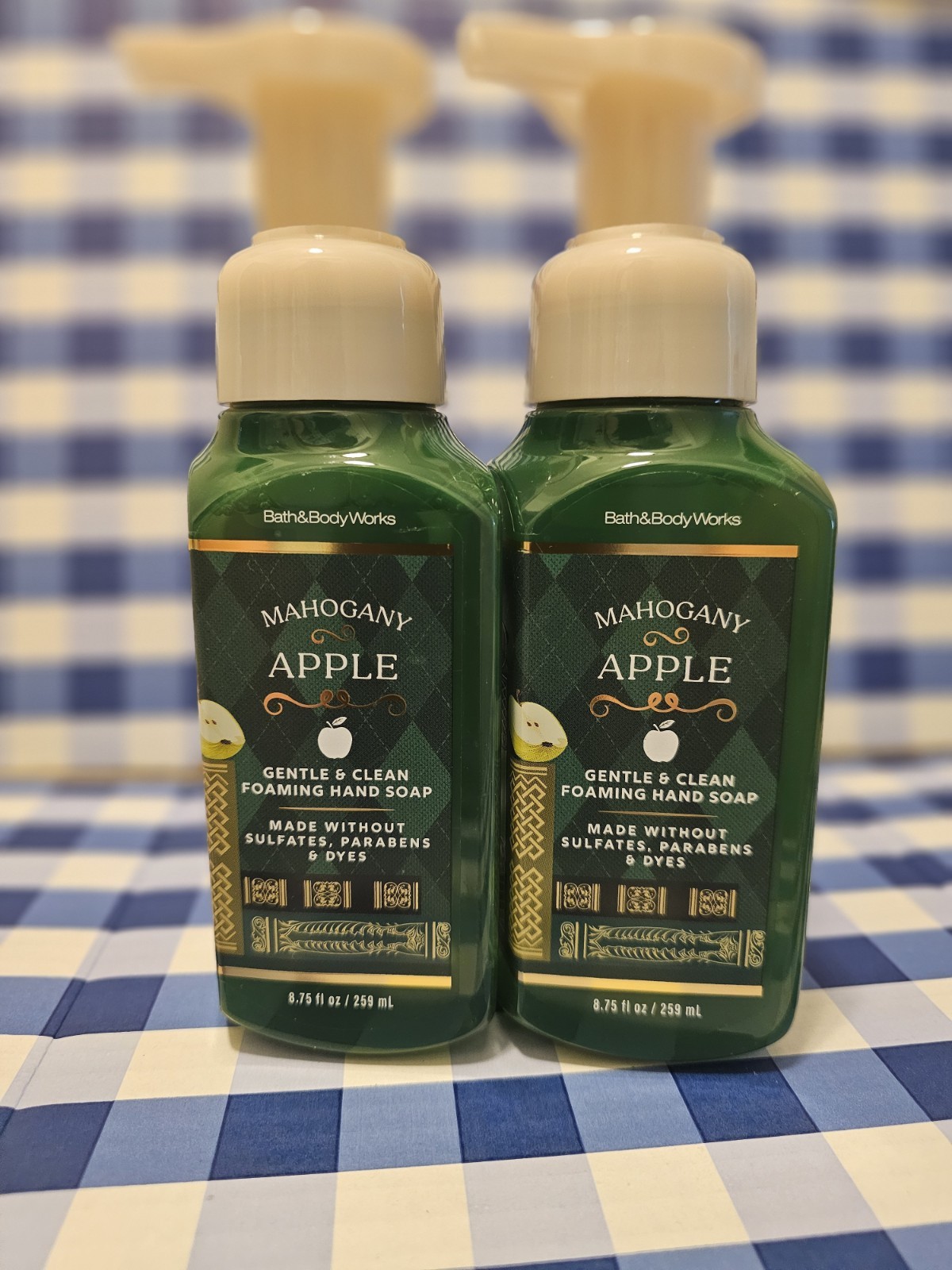 2 Bath & Body Works MAHOGANY APPLE Gentle Foaming Hand Soap 8.75 oz