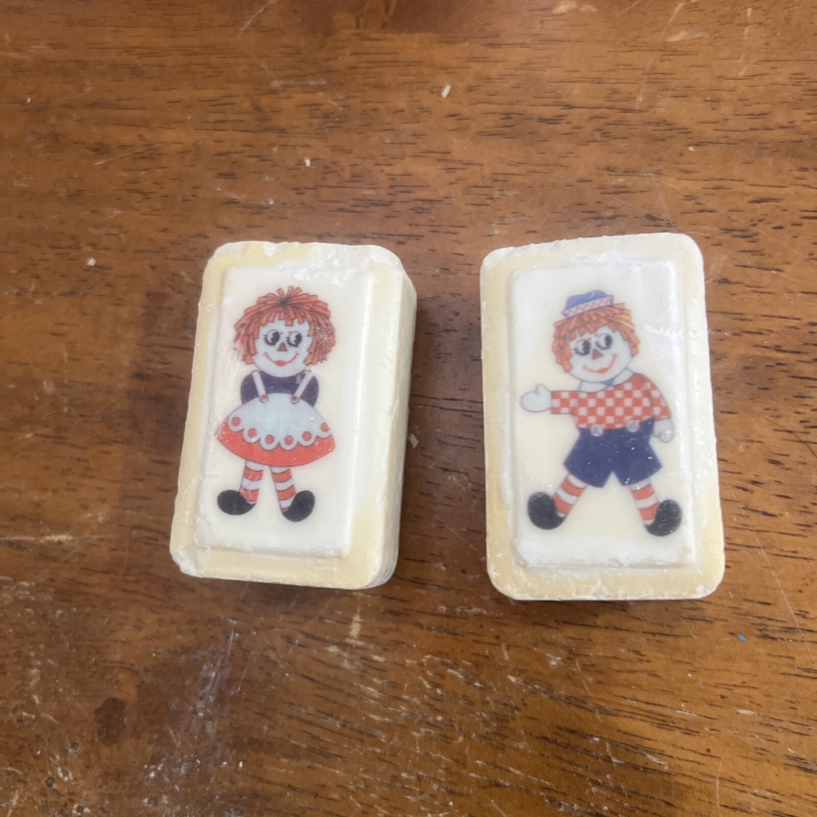 Vintage Katherine Gray 2 pack bar soap Raggedy Ann and Andy Unused bars 5.5 oz