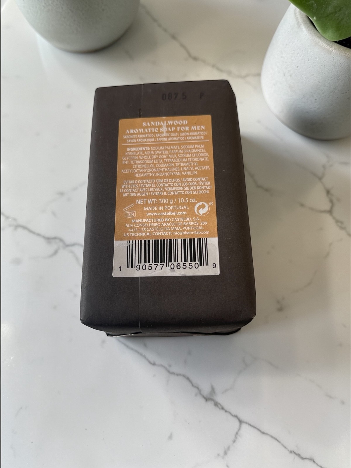 Castelbel Limited Edition Sandalwood Men’s Soap Bar 10.5 oz | Goat’s Milk